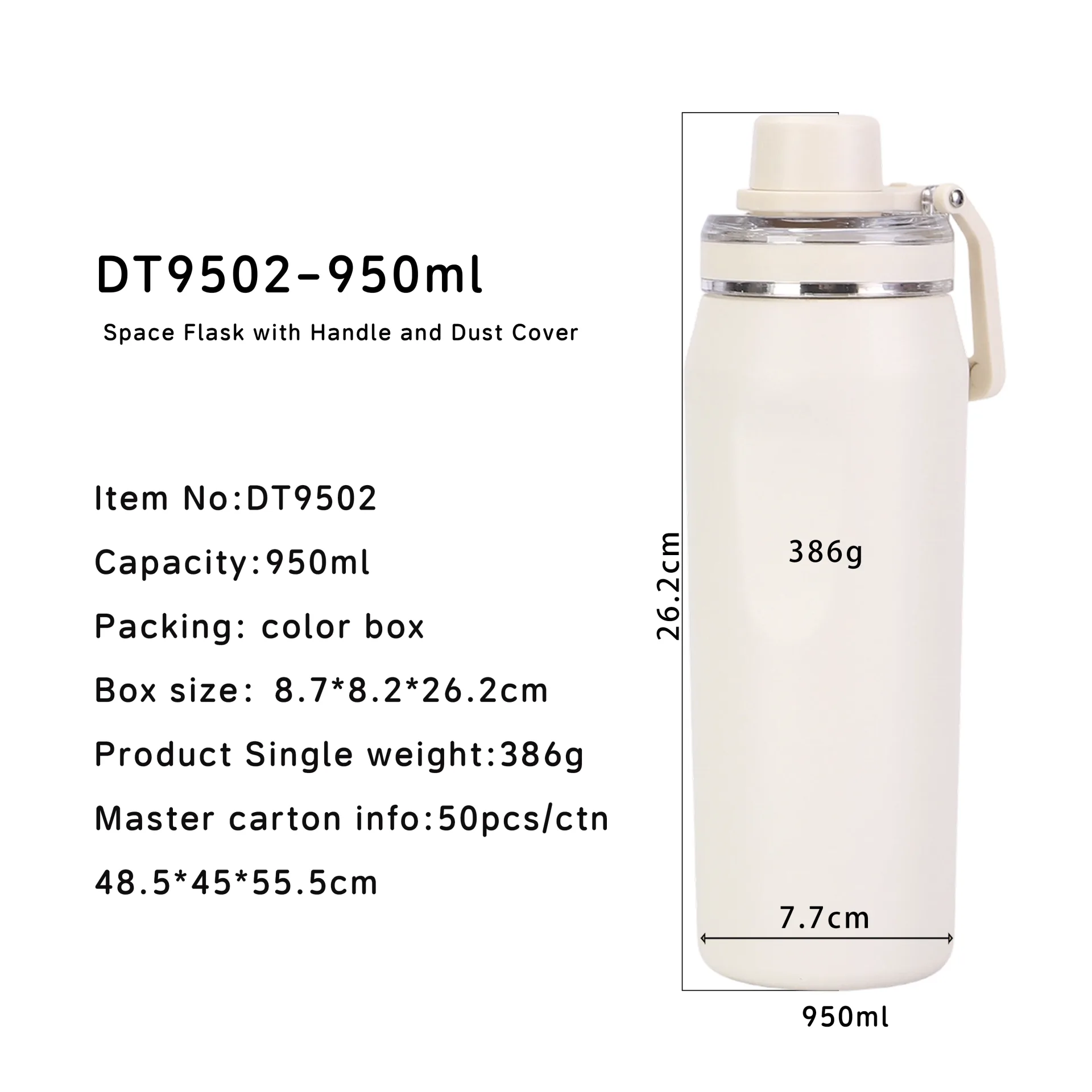 DT3506 DT6503 DT9502- Space Flask with Handle and Dust Cover
