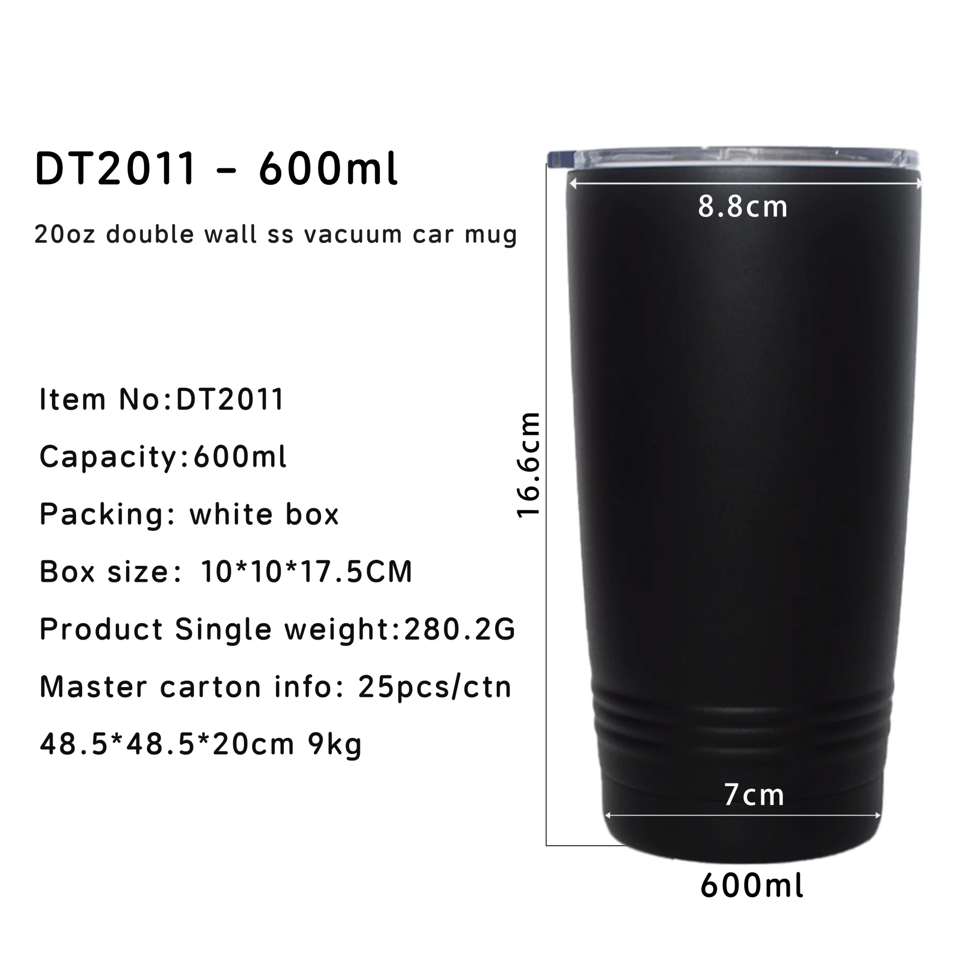 DT2011-1-20oz double wallss vacuum car mug