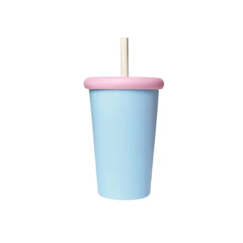 DP604 600ml Colorful Plastic Tumbler Cup with Lid and Straw