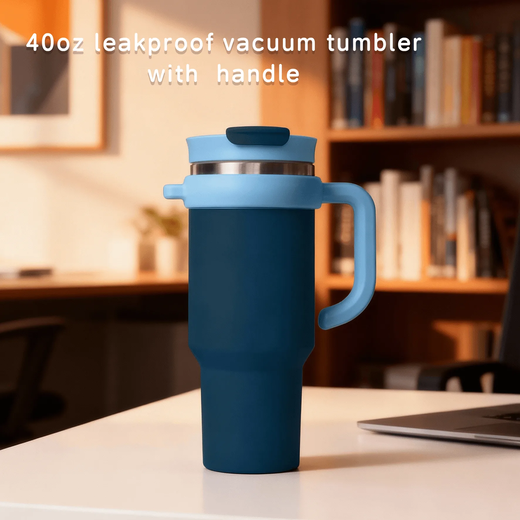 DT4019-40oz leakproof vacuum tumbler with top handle