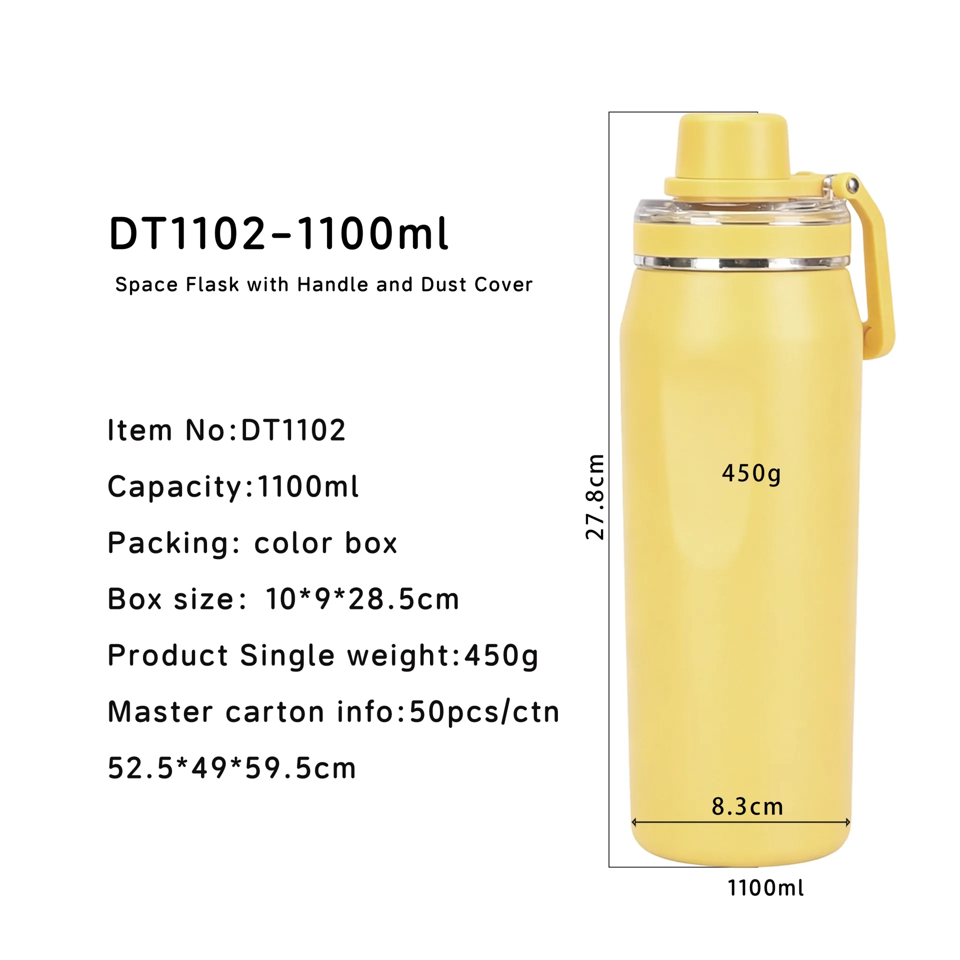 DT3506 DT6503 DT9502- Space Flask with Handle and Dust Cover