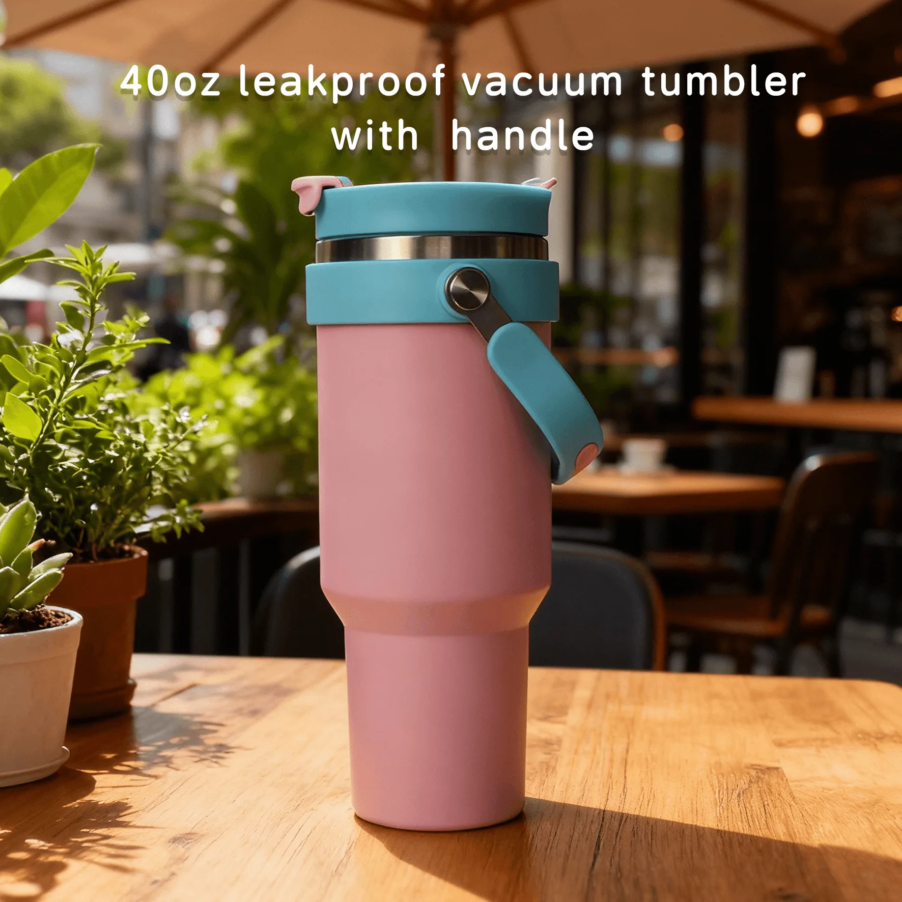 DT4019-40oz leakproof vacuum tumbler with top handle