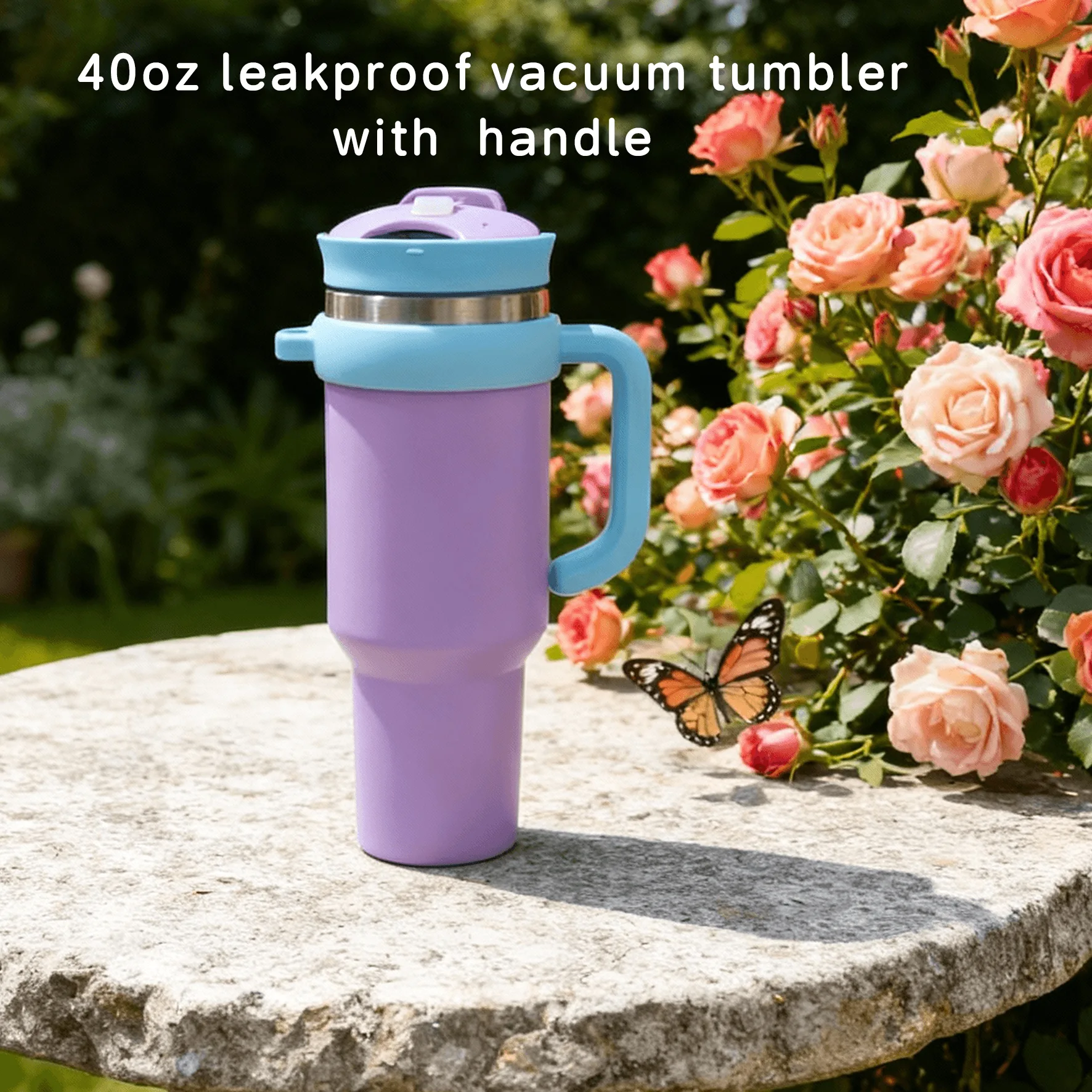 DT4019-40oz leakproof vacuum tumbler with top handle