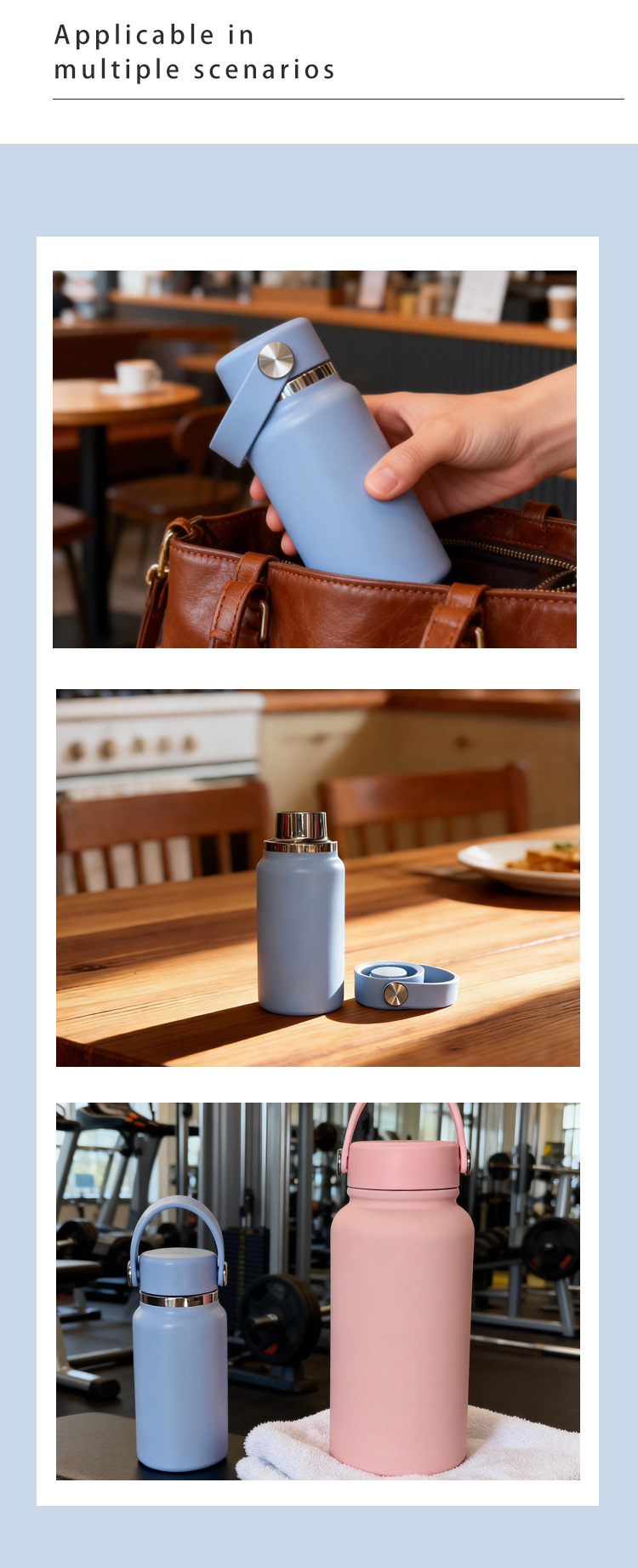 DT2002- Mini Stainless Steel Handheld Sports Water Bottle