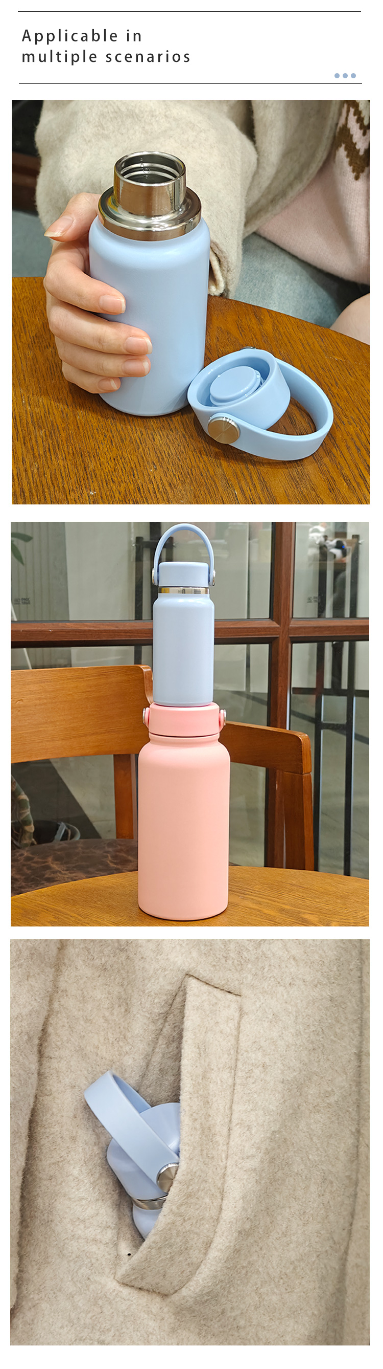 DT2002- Mini Stainless Steel Handheld Sports Water Bottle