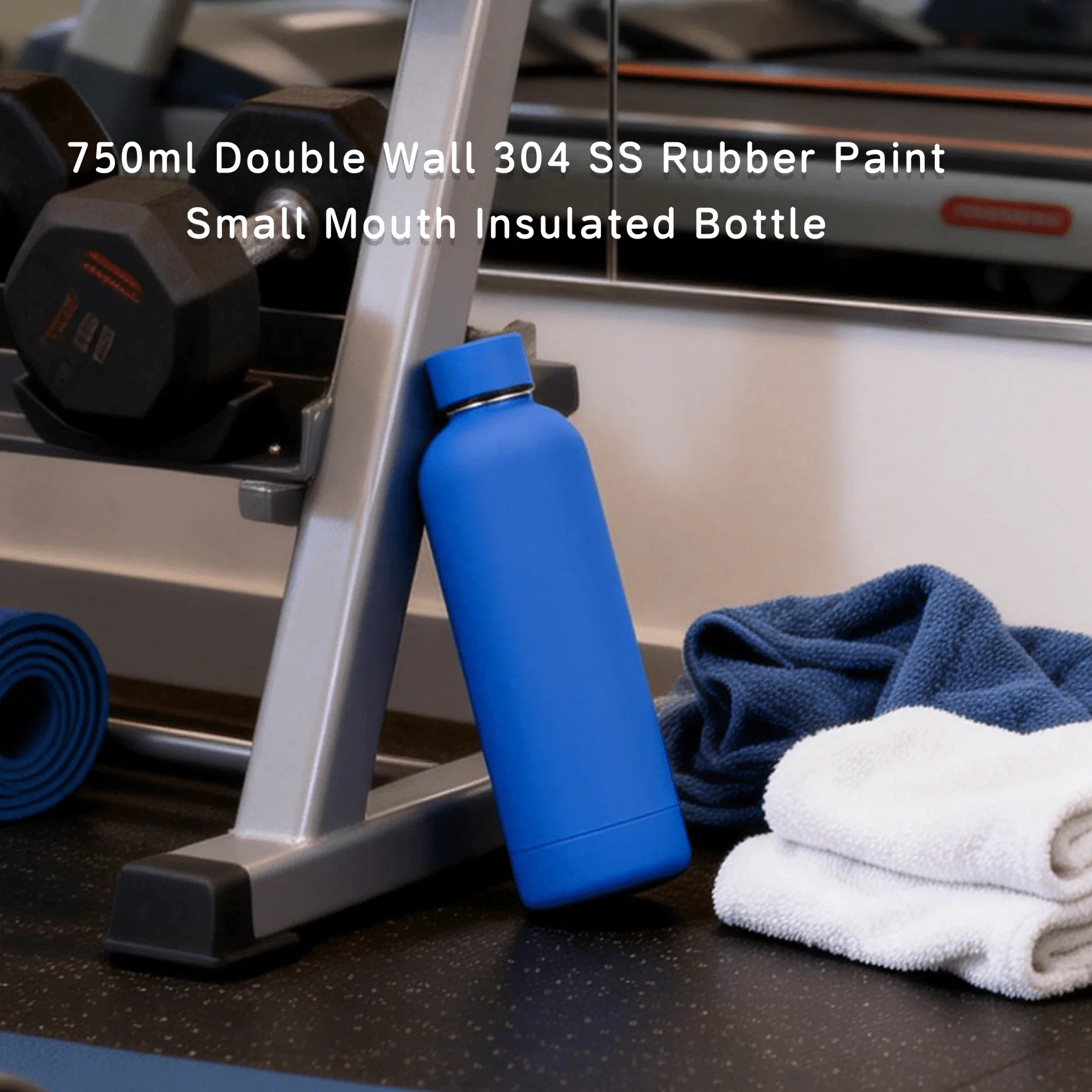 DT7504--750ml Double Wall 304 SS Rubber Paint Small Mouth Insulated Bottle
